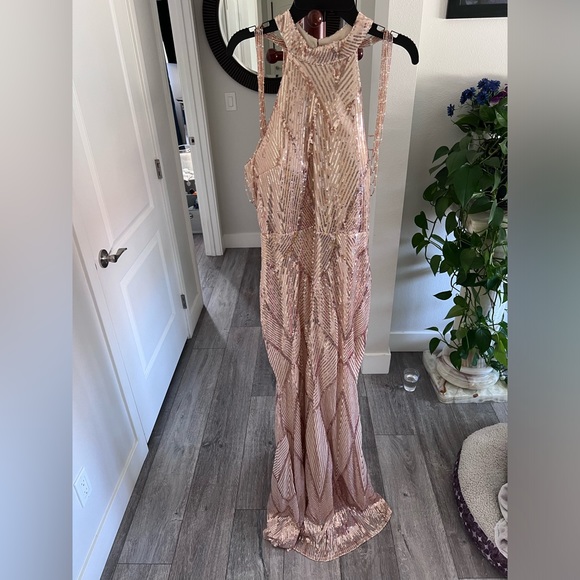 Miss Ord rosé champagne-colored dress - Picture 1 of 4